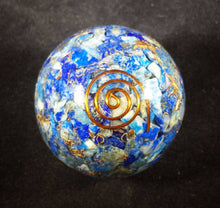 Load image into Gallery viewer, Medium (40-50mm) LAPIS LAZULI Orgone Gemstone Sphere Orgone Sphere