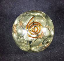 Load image into Gallery viewer, Medium (40-50mm) HEMATITE Orgone Gemstone Sphere Orgone Sphere