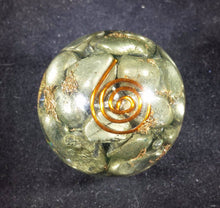 Load image into Gallery viewer, Medium (40-50mm) HEMATITE Orgone Gemstone Sphere Orgone Sphere
