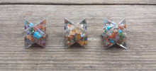 Load image into Gallery viewer, ORGONE 7 CHAKRA Gemstone Merkaba Star Orgone
