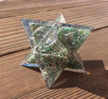 Load image into Gallery viewer, Extra Large (80-85MM) JADE Orgone Gemstone Merkaba Star (One)