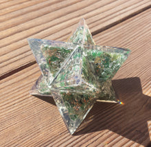 Load image into Gallery viewer, Extra Large (80-85MM) JADE Orgone Gemstone Merkaba Star (One)