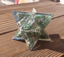 Load image into Gallery viewer, Extra Large (80-85MM) JADE Orgone Gemstone Merkaba Star (One)