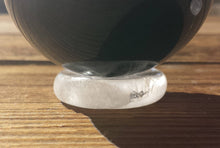 Load image into Gallery viewer, CLEAR QUARTZ Sphere Stand Natural Stone Hand Carved Gemstone Sphere Stand