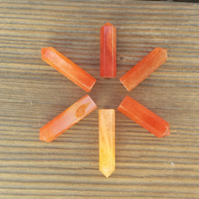 Load image into Gallery viewer, NATURAL CARNELIAN Single Terminated Gemstone Crystal Pencil Point (One)