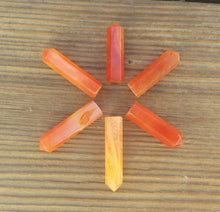 Load image into Gallery viewer, NATURAL CARNELIAN Single Terminated Gemstone Crystal Pencil Point (One)