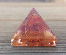 Load image into Gallery viewer, Small (25-30mm) CARNELIAN COIL Orgone Gemstone Pyramid Small Pyramid Orgone