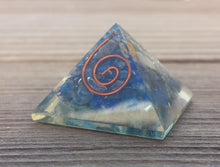 Load image into Gallery viewer, Small (25-30mm) LAPIS LAZULI COIL Orgone Gemstone Pyramid Small Pyramid Orgone