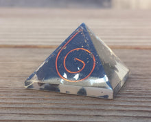 Load image into Gallery viewer, Small (25-30mm) HEMATITE COIL Orgone Gemstone Pyramid Small Pyramid Orgone