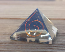Load image into Gallery viewer, Small (25-30mm) HEMATITE COIL Orgone Gemstone Pyramid Small Pyramid Orgone