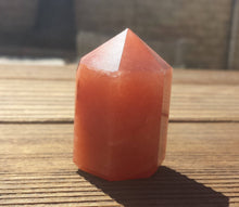 Load image into Gallery viewer, NATURAL RED AVENTURINE Carved Faceted Point Gemstone Crystal  Point
