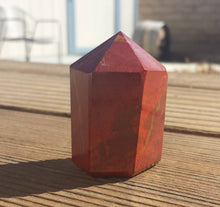Load image into Gallery viewer, NATURAL RED JASPER Carved Faceted Point Gemstone Crystal  Point