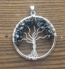 Load image into Gallery viewer, SNOWFLAKE OBSIDIAN Tree Of Life Wire Wrapped Pendant Stone Natural Gemstone