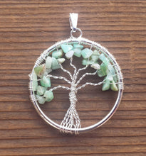 Load image into Gallery viewer, CHRYSOPRASE Tree Of Life Wire Wrapped Pendant Stone Natural Gemstone