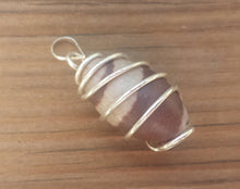 Load image into Gallery viewer, SHIVA LINGAM Wire Wrapped Twist Sacred Stone PENDANT