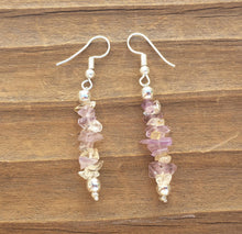 Load image into Gallery viewer, Natural AMETRINE Handmade Gemstone Chip EARRINGS