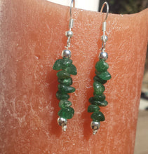 Load image into Gallery viewer, Natural EMERALD Handmade Gemstone Chip EARRINGS