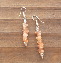 Load image into Gallery viewer, Natural MOONSTONE Handmade Gemstone Chip EARRINGS