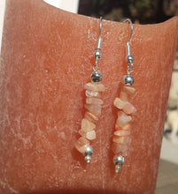 Load image into Gallery viewer, Natural MOONSTONE Handmade Gemstone Chip EARRINGS