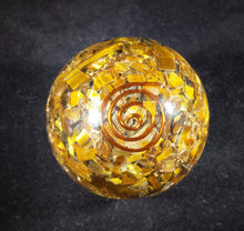 Load image into Gallery viewer, Medium (40-50mm) TIGER EYE Orgone Gemstone Sphere Orgone Sphere