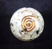 Load image into Gallery viewer, Medium (40-50mm) RAINBOW MOONSTONE Orgone Gemstone Sphere Orgone Sphere