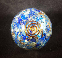 Load image into Gallery viewer, Medium (40-50mm) LAPIS LAZULI Orgone Gemstone Sphere Orgone Sphere
