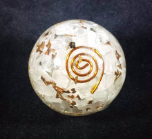 Load image into Gallery viewer, Medium (40-50mm) ROSE QUARTZ Orgone Gemstone Sphere Orgone Sphere