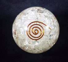 Load image into Gallery viewer, Medium (40-50mm) CLEAR QUARTZ Orgone Gemstone Sphere Orgone Sphere