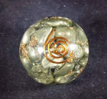 Load image into Gallery viewer, Medium (40-50mm) HEMATITE Orgone Gemstone Sphere Orgone Sphere