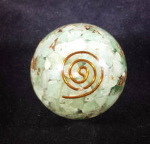 Load image into Gallery viewer, Medium (40-50mm) GREEN AVENTURINE Orgone Gemstone Sphere Orgone Sphere