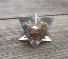 Load image into Gallery viewer, ORGONE 7 CHAKRA Gemstone Merkaba Star Orgone