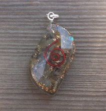 Load image into Gallery viewer, ORGONE LABRADORITE Gemstone Eye Shaped Pendant Orgone (One)