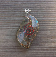 Load image into Gallery viewer, ORGONE LABRADORITE Gemstone Eye Shaped Pendant Orgone (One)