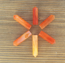 Load image into Gallery viewer, NATURAL CARNELIAN Single Terminated Gemstone Crystal Pencil Point (One)