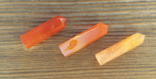 Load image into Gallery viewer, NATURAL CARNELIAN Single Terminated Gemstone Crystal Pencil Point (One)