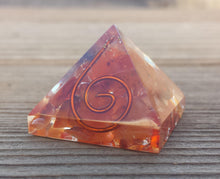 Load image into Gallery viewer, Small (25-30mm) CARNELIAN COIL Orgone Gemstone Pyramid Small Pyramid Orgone