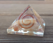 Load image into Gallery viewer, Small (25-30mm) SUNSTONE COIL Orgone Gemstone Pyramid Small Pyramid Orgone