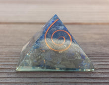 Load image into Gallery viewer, Small (25-30mm) LAPIS LAZULI COIL Orgone Gemstone Pyramid Small Pyramid Orgone