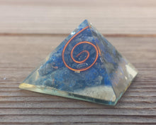 Load image into Gallery viewer, Small (25-30mm) LAPIS LAZULI COIL Orgone Gemstone Pyramid Small Pyramid Orgone