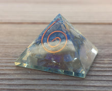 Load image into Gallery viewer, Small (25-30mm) LAPIS LAZULI COIL Orgone Gemstone Pyramid Small Pyramid Orgone