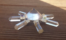 Load image into Gallery viewer, CLEAR QUARTZ Natural Gemstone Energy Generator with chakra stones