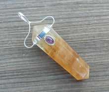 Load image into Gallery viewer, Natural CITRINE And AMETHYST Crystal D - Point Pendant Gemstone