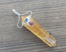 Load image into Gallery viewer, Natural CITRINE And AMETHYST Crystal D - Point Pendant Gemstone