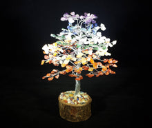 Load image into Gallery viewer, Natural 7 CHAKRA STEP STYLE Gemstone Chip Tree With 300 Stones Crystal Tree Of Life