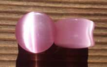 Load image into Gallery viewer, Pair of PINK CATS EYE Plugs Gauges Body Jewelry Double Flared - Pick Size