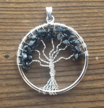 Load image into Gallery viewer, SNOWFLAKE OBSIDIAN Tree Of Life Wire Wrapped Pendant Stone Natural Gemstone