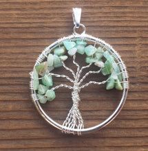 Load image into Gallery viewer, CHRYSOPRASE Tree Of Life Wire Wrapped Pendant Stone Natural Gemstone