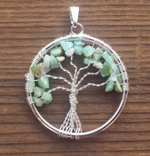 Load image into Gallery viewer, CHRYSOPRASE Tree Of Life Wire Wrapped Pendant Stone Natural Gemstone