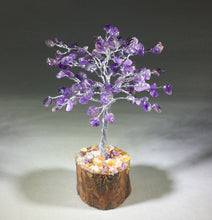 Load image into Gallery viewer, Natural AMETHYST Gemstone Chip Tree With 100 Stones Crystal Tree Of Life