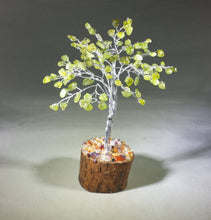 Load image into Gallery viewer, Natural PERIDOT Gemstone Chip Tree With 100 Stones Crystal Tree Of Life